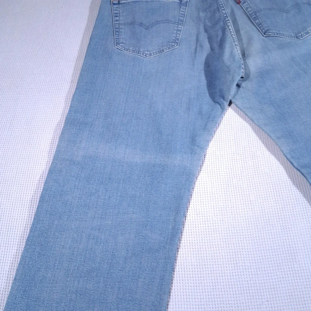 Levis 501 Org Mens Light Wash Button Fly Straight Leg Jeans 40x32 (Fits 40x30)